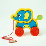 UA Toys Pull Along Gajraj P106 – Classic Elephant Toy for Kids Brightly colored elephant on wheels – perfect for toddlers aged 1+. - Timbuktoon