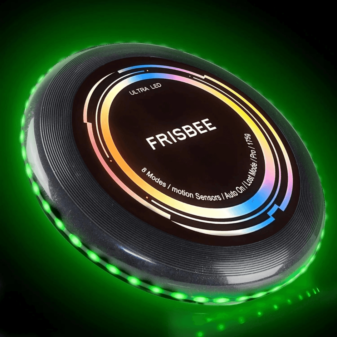 Light-Up LED Flying Disc – Glow-in-Dark Rechargeable Frisbee with Auto Lighting, Smart Play Modes, Rounded Corners, and Non-Slip Grip – Perfect for Boys, Girls, and Outdoor Fun - Timbuktoon