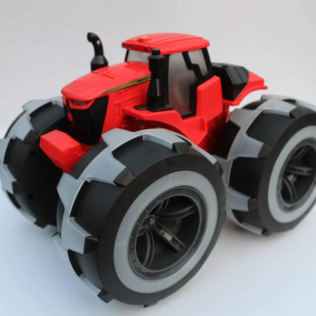 Kids' Electric Farm Tractor Toy – Motorized Agricultural Vehicle with Flashing Wheels & Revving Sounds for Indoor & Outdoor Fun - Timbuktoon
