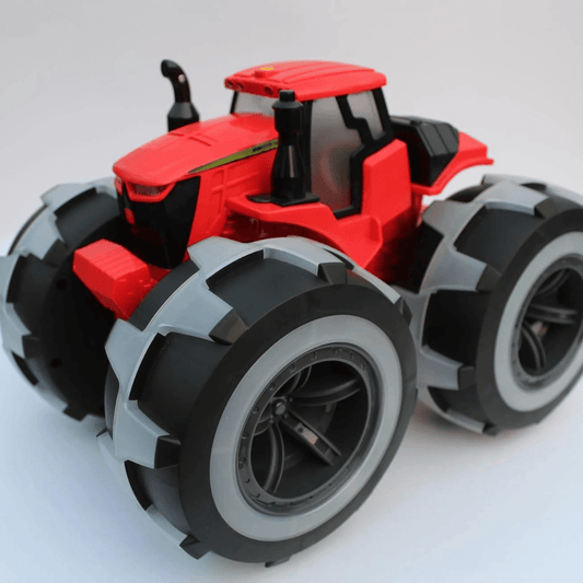 Kids' Electric Farm Tractor Toy – Motorized Agricultural Vehicle with Flashing Wheels & Revving Sounds for Indoor & Outdoor Fun - Timbuktoon