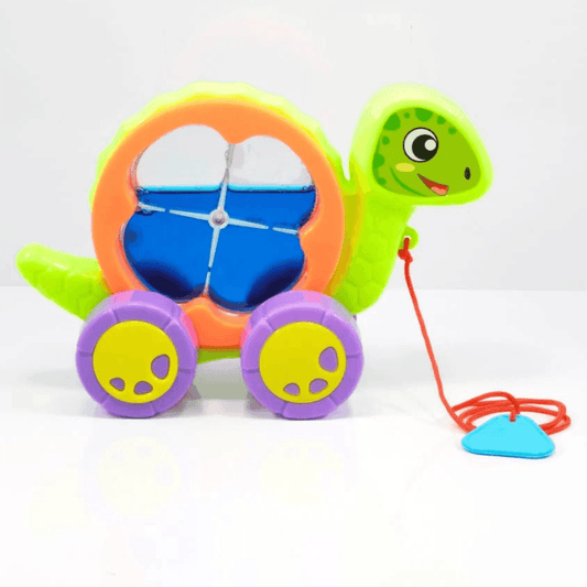 Aqua Turtle Pull Toy by UA Toys – Colorful Pull-Along for Kids (1+ Years) Bright, friendly turtle design makes learning to walk fun and engaging - Timbuktoon