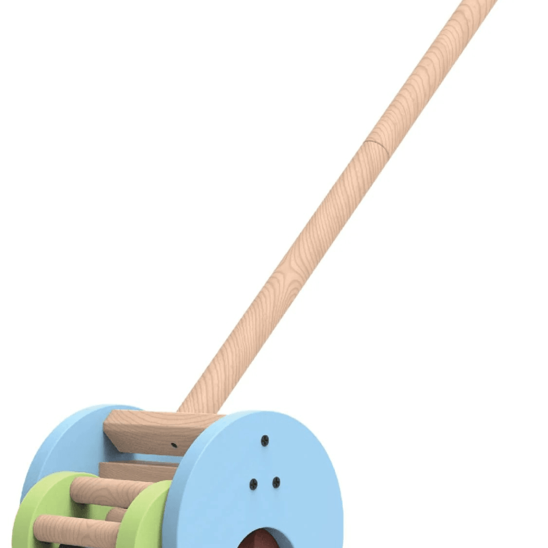 Funskool Giggles Rattle Strider Wooden,Push Along Toy, with Detachable Handle, Ideal for Toddlers, Playful Kid Toy, 18months and Above - Timbuktoon