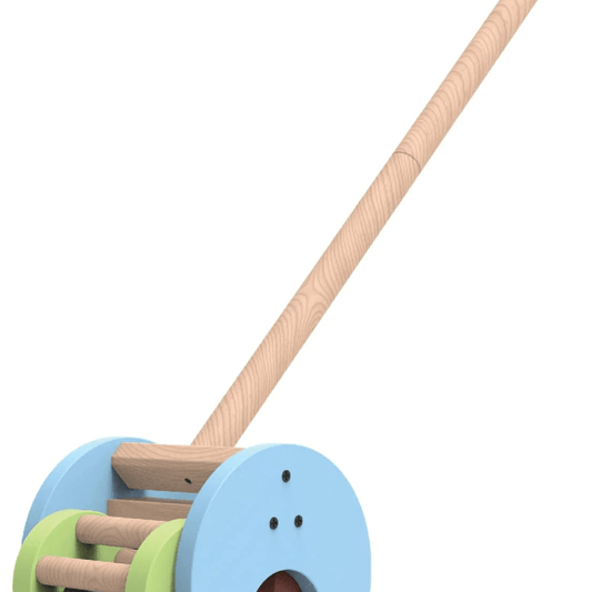 Funskool Giggles Rattle Strider Wooden,Push Along Toy, with Detachable Handle, Ideal for Toddlers, Playful Kid Toy, 18months and Above - Timbuktoon