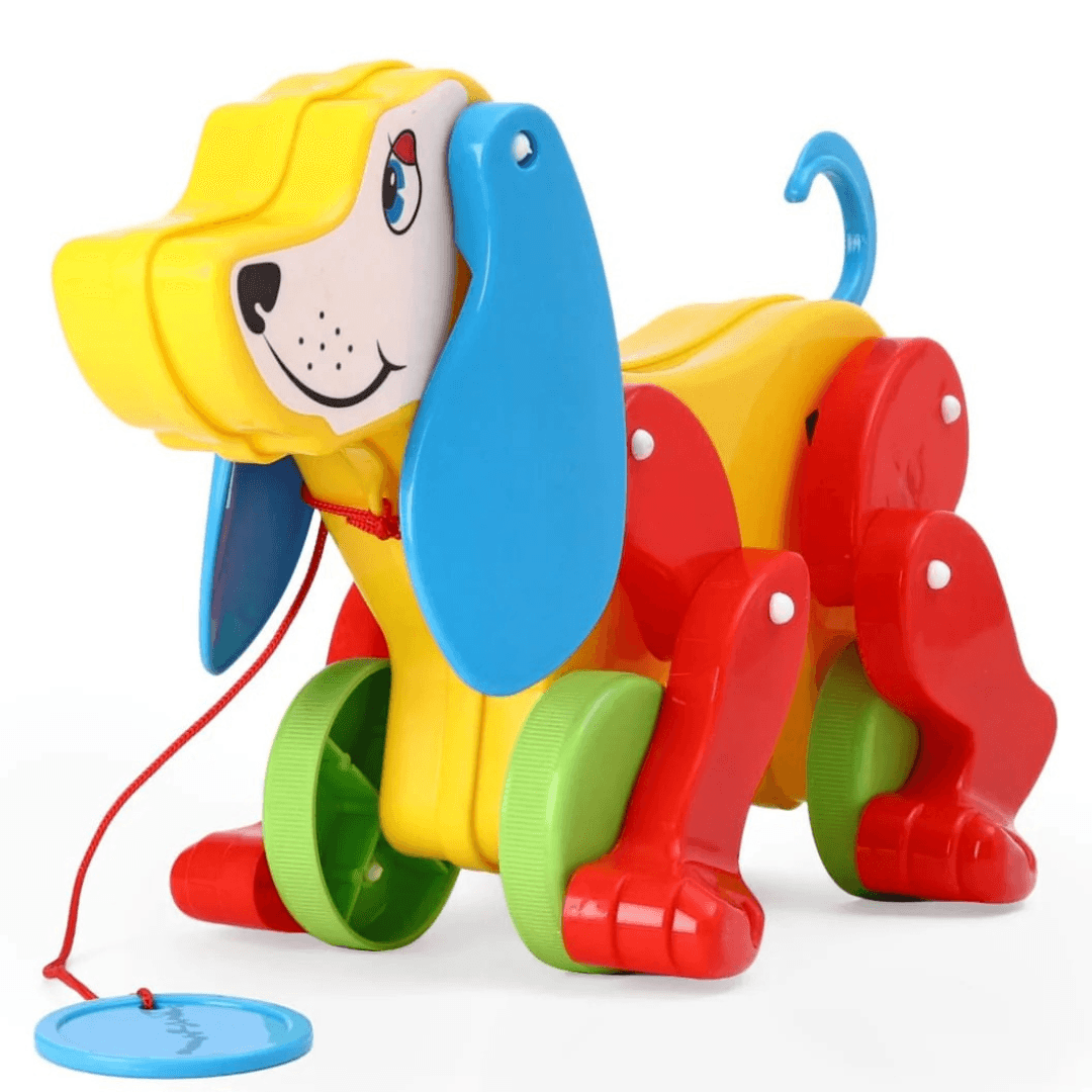 UA Toys Daisy Dog Animal Pet Toy with Pull Rope | Interactive Sound-Generating Feature for Toddlers and Infants, Perfect Walker Toy for 1 Year & Above Kids - Timbuktoon