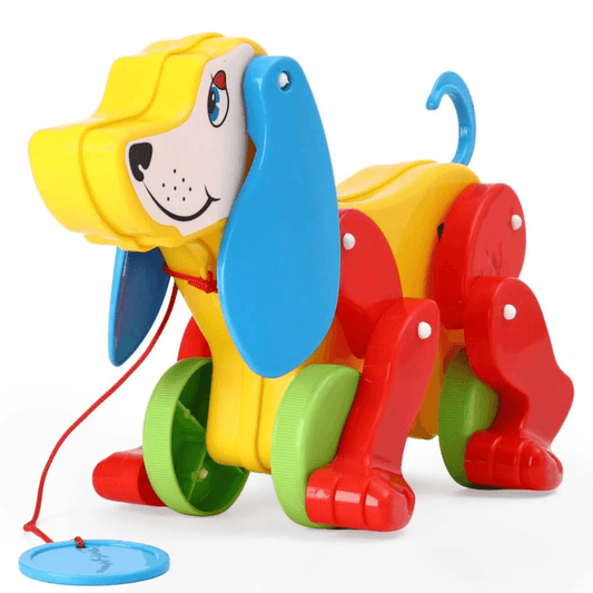 UA Toys Daisy Dog Animal Pet Toy with Pull Rope | Interactive Sound-Generating Feature for Toddlers and Infants, Perfect Walker Toy for 1 Year & Above Kids - Timbuktoon
