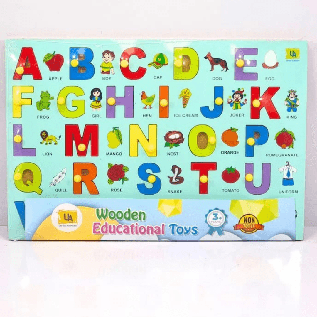 UA Toys Wooden Educational Puzzle Board for Children, Ages 3+, Non-Toxic (Webby Hindi Alphabet Puzzle Board) - Timbuktoon
