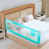 Comfy Baby Bed Rail Guard (6 ft x 2.3 ft), 180cmx72cm, Bed Rails for Baby & Toddler Safety, Portable, Adjustable Height, Single Side Bed Rail, Pack of 1, Printed Green - Timbuktoon