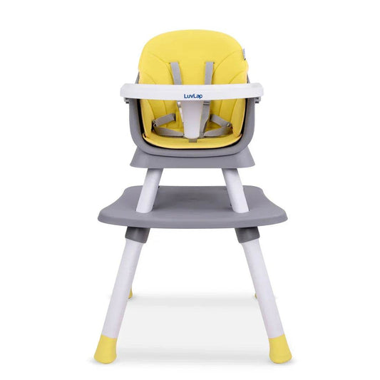 Adjustable 6-in-1 Baby Dining & Activity Chair – Grey and Yellow (6–36 Months) - Timbuktoon