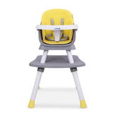 Adjustable 6-in-1 Baby Dining & Activity Chair – Grey and Yellow (6–36 Months) - Timbuktoon