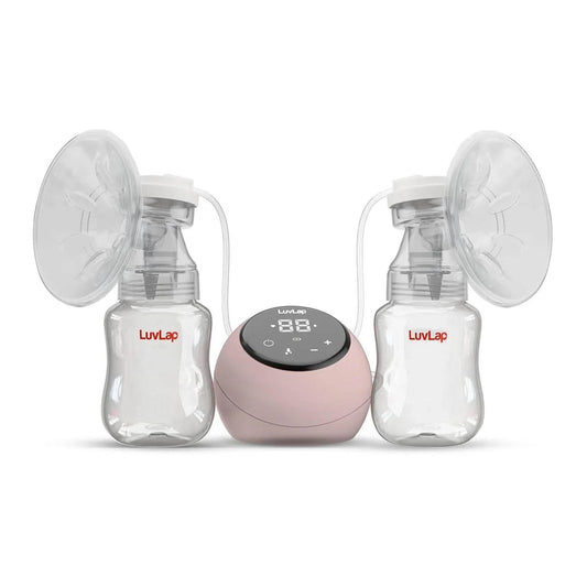 LuvLap Adore Double Electric Breast Pump with Dual Mode, 2 Phase - Stimulation & Expression, Soft Silicone Cushion, Rechargeable Battery, Single Breast Pump Electrical, BPA Free - Timbuktoon
