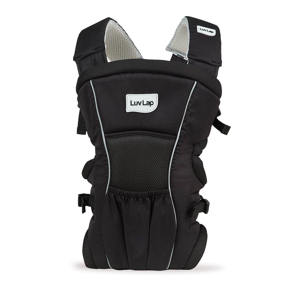 LuvLap Baby Carrier Blossom – Black Color Ergonomic & Comfortable Baby Carrying Solution for 0–15 Months - Timbuktoon