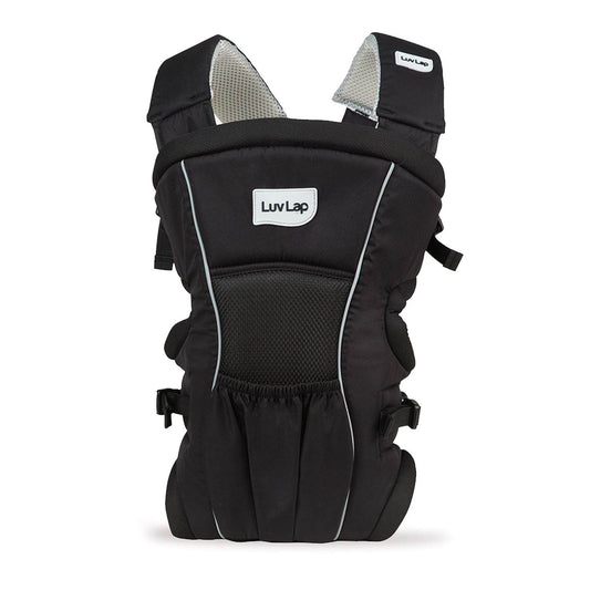 LuvLap Baby Carrier Blossom – Black Color Ergonomic & Comfortable Baby Carrying Solution for 0–15 Months - Timbuktoon