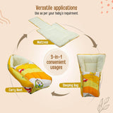 LuvLap 3 in 1 Baby Bed,Sleeping Bag&Carry Nest,Cotton Baby Bedding for New Born&Infant,Portable Bassinet,Unisex Baby Sleeping Bed,0M+ (Cars Print,Multicolour) - Timbuktoon
