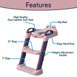 LuvLap trainer potty seat with ladder, potty seat cum toilet seat, Fits all standard size toilets for 1 + Year child, Suitable for potty training of Boys... - Timbuktoon