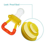 LuvLap Silicone Baby Fruit & Food Feeder | Soft Teething Pacifier with Extra Mesh | BPA-Free | Joystar Yellow - Timbuktoon