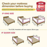 Comfy Baby Bed Rail Guard (6 ft x 2.3 ft), 180cmx72cm, Bed Rails for Baby & Toddler Safety, Portable, Adjustable Height, Single Side Bed Rail, Pack of 1, Printed Pink New - Timbuktoon