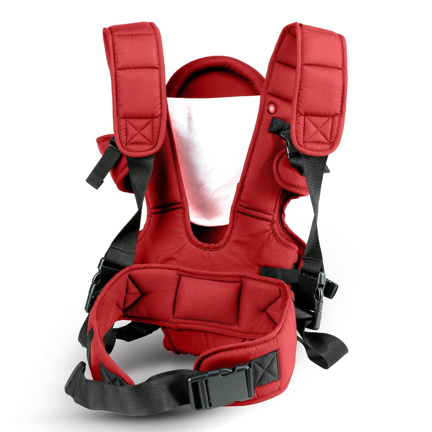 LuvLap Galaxy Toddler Carrier with 3-in-1 Carry Modes & Cushioned Headrest, For 6–15 Months, Up to 15 kg (Red) - Timbuktoon