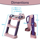 LuvLap trainer potty seat with ladder, potty seat cum toilet seat, Fits all standard size toilets for 1 + Year child, Suitable for potty training of Boys... - Timbuktoon