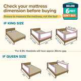 Comfy Baby Bed Rail Guard (6 ft x 2.3 ft), 180cmx72cm, Bed Rails for Baby & Toddler Safety, Portable, Adjustable Height, Single Side Bed Rail, Pack of 1, Printed Green - Timbuktoon