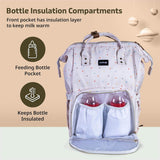 LuvLap Multifunctional Waterproof Diaper Bag-Backpack Cum Tote Bag/Travel Bag, Premium Oxford Waterproof Material, Large Storage Capacity With 15 Pockets, Off White Stars (All Over Print) - Timbuktoon
