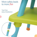 LuvLap Multifunctional 6-in-1 Baby High Chair – Booster, Toddler Seat, Table & Stool – Adjustable Design with 5-Point Safety Belt – 6 to 36 Months – Green/Blue - Timbuktoon
