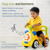Sunny Ride on & Car for Kids with Music & Horn Steering, Push Car for Baby with Backrest, Safety Guard, Under Seat Storage & Big Wheels, Ride on for Kids 1 to 3 Years Upto 25 Kgs (Yellow) - Timbuktoon
