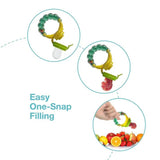 LuvLap Silicone Food/Fruit Nibbler with Extra Mesh, Soft Pacifier/Feeder, Teether for Infant Baby, Infant, Pearly Green, BPA Free - Timbuktoon