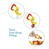 LuvLap Silicone Baby Fruit & Food Feeder | Soft Teething Pacifier with Extra Mesh | BPA-Free | Joystar Yellow - Timbuktoon