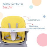 Adjustable 6-in-1 Baby Dining & Activity Chair – Grey and Yellow (6–36 Months) - Timbuktoon
