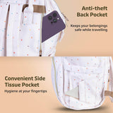 LuvLap Multifunctional Waterproof Diaper Bag-Backpack Cum Tote Bag/Travel Bag, Premium Oxford Waterproof Material, Large Storage Capacity With 15 Pockets, Off White Stars (All Over Print) - Timbuktoon