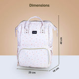 LuvLap Multifunctional Waterproof Diaper Bag-Backpack Cum Tote Bag/Travel Bag, Premium Oxford Waterproof Material, Large Storage Capacity With 15 Pockets, Off White Stars (All Over Print) - Timbuktoon
