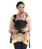 LuvLap Baby Carrier Blossom – Black Color Ergonomic & Comfortable Baby Carrying Solution for 0–15 Months - Timbuktoon
